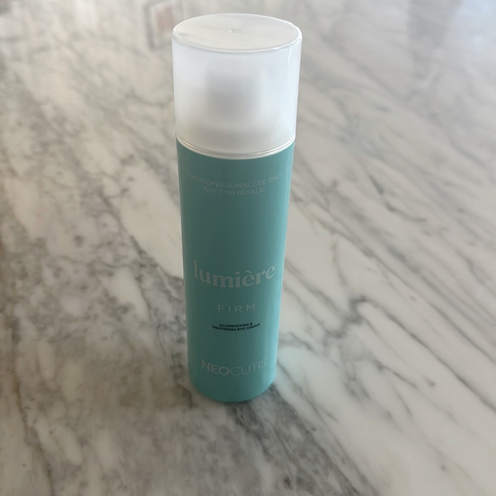 Brand new un-used lumiere firm eye cream in professional backbar size.